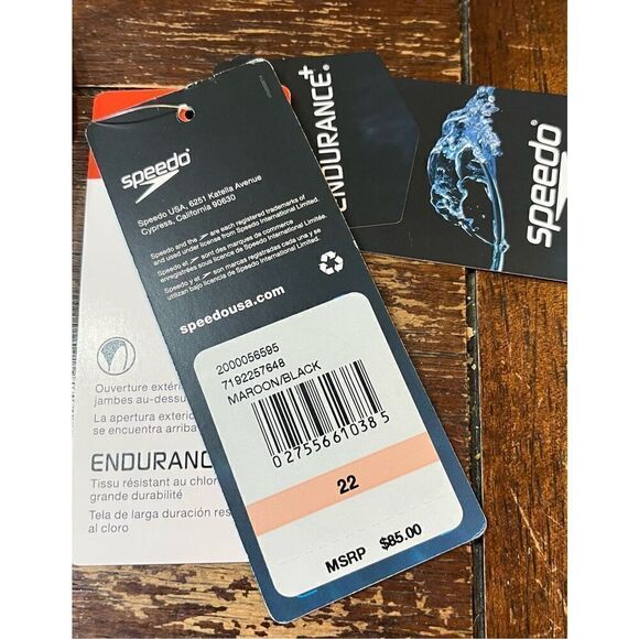 Speedo Women's Swimsuit One Piece Endurance+ Cross Back Solid Adult - Picture 6 of 8